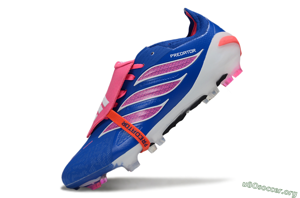 Adidas Predator 26 Elite Fold-Over Tongue FG Football Boots - Blue/Electric Pink/Cerulean 5