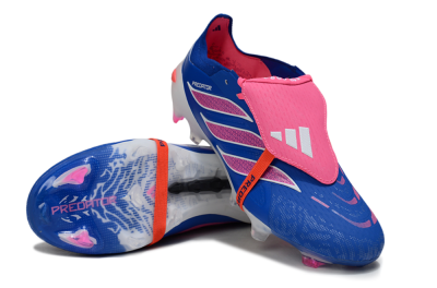 Adidas Predator 26 Elite Fold-Over Tongue FG Football Boots - Blue/Electric Pink/Cerulean