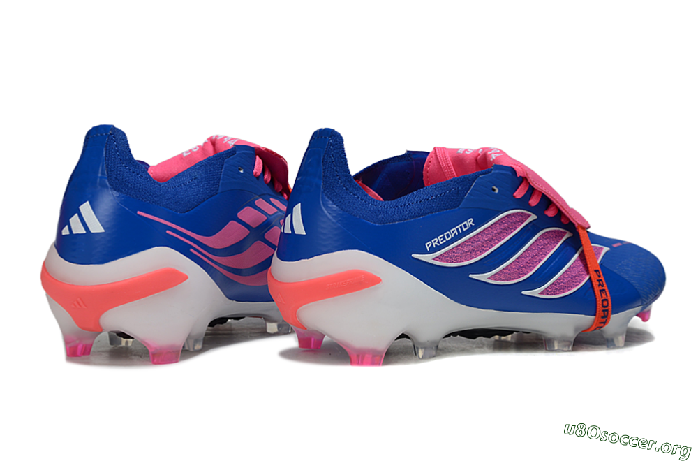 Adidas Predator 26 Elite Fold-Over Tongue FG Football Boots - Blue/Electric Pink/Cerulean 6