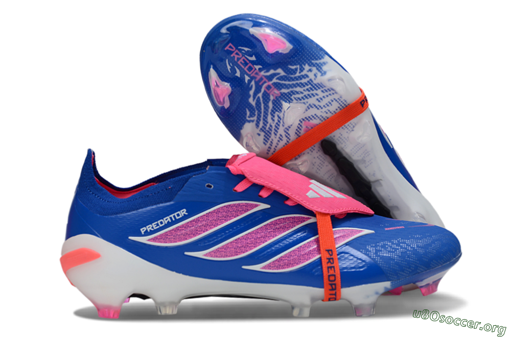 Adidas Predator 26 Elite Fold-Over Tongue FG Football Boots - Blue/Electric Pink/Cerulean 2