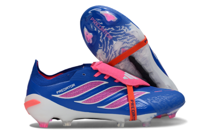 Adidas Predator 26 Elite Fold-Over Tongue FG Football Boots - Blue/Electric Pink/Cerulean
