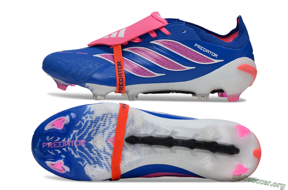 Adidas Predator 26 Elite Fold-Over Tongue FG Football Boots - Blue/Electric Pink/Cerulean 1
