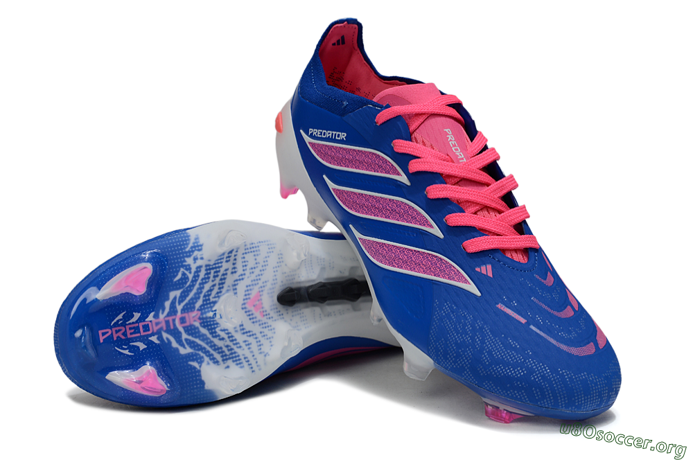 Adidas Predator 26 Elite FG Football Boots - Blue/Electric Blue/Fuchsia Pink 0