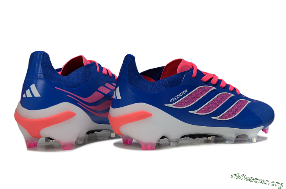 Adidas Predator 26 Elite FG Football Boots - Blue/Electric Blue/Fuchsia Pink 6