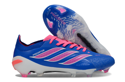 Adidas Predator 26 Elite FG Football Boots - Blue/Electric Blue/Fuchsia Pink