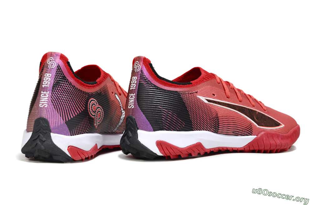 Puma Ultra Ultimate TF Football Shoes - Red/Vibrant Red/Crimson Black 6