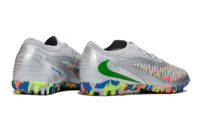 Nike Phantom 6 Low Elite TF Football Shoes - Gray/Neon Orange/Electric Blue
