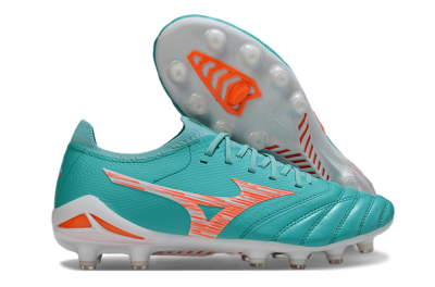 Mizuno Morelia Neo 4 FG Football Boots - Teal/Coral Burst/Sky Blue
