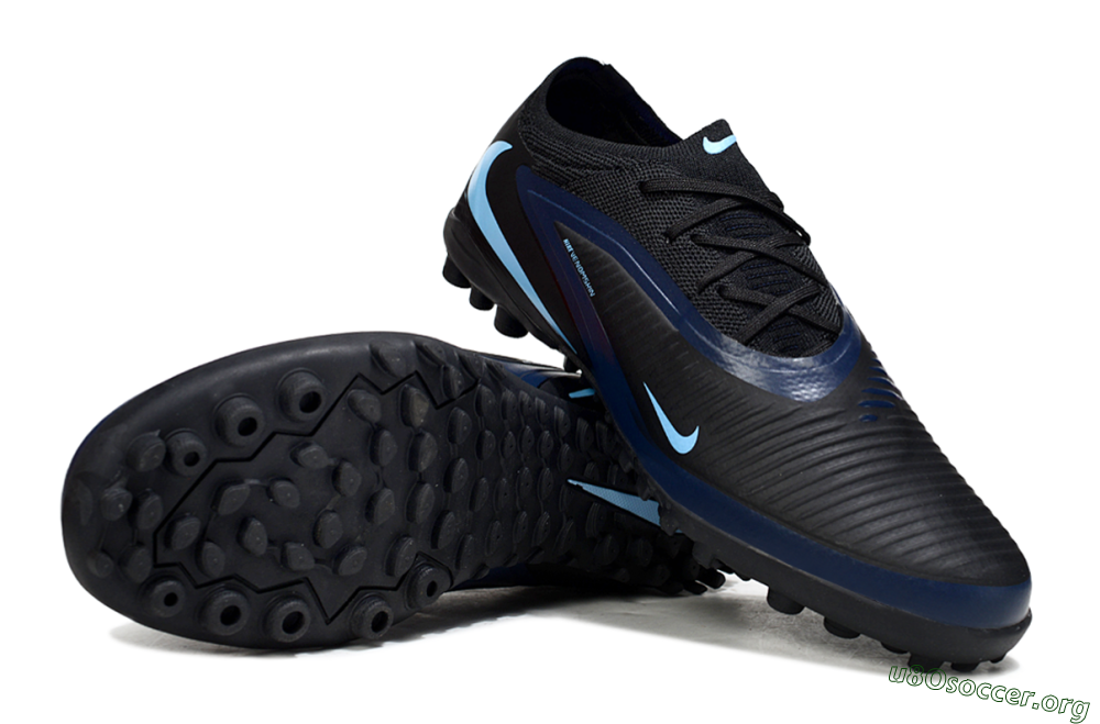 Nike Phantom 6 Low Elite TF Football Shoes - Black/Midnight Blue/Icy Blue 1