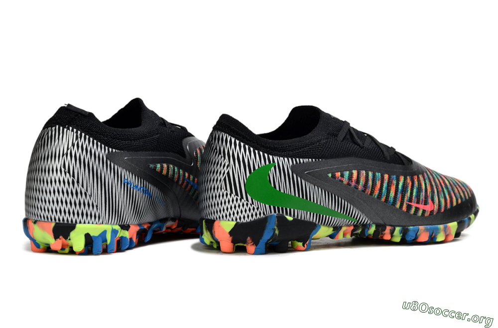 Nike Phantom 6 Low Elite TF Football Shoes - Black/Vibrant Neon/Graphic Multicolor 6