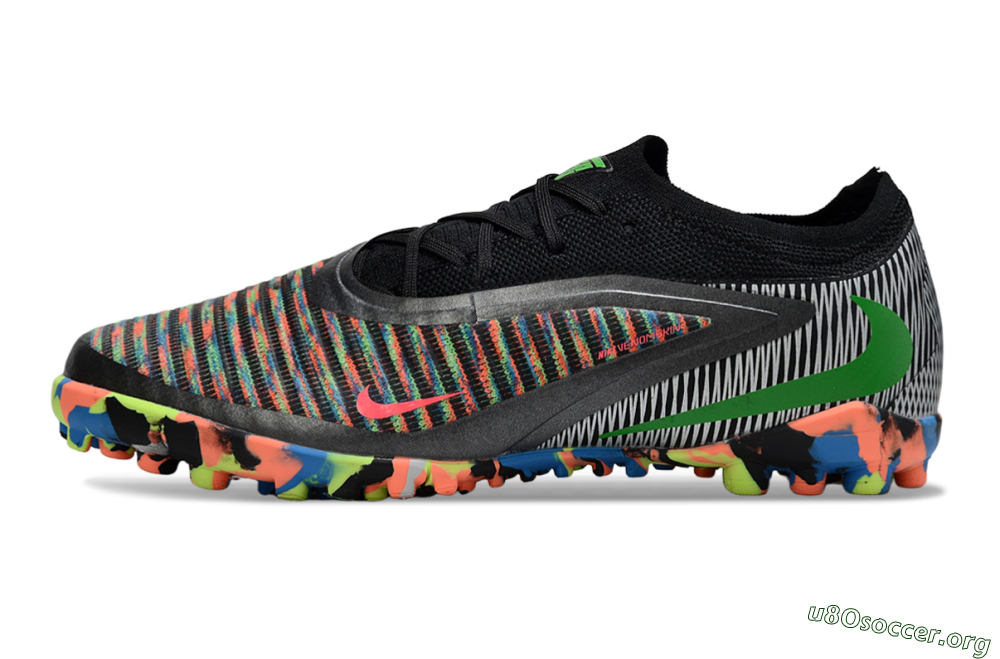 Nike Phantom 6 Low Elite TF Football Shoes - Black/Vibrant Neon/Graphic Multicolor 3