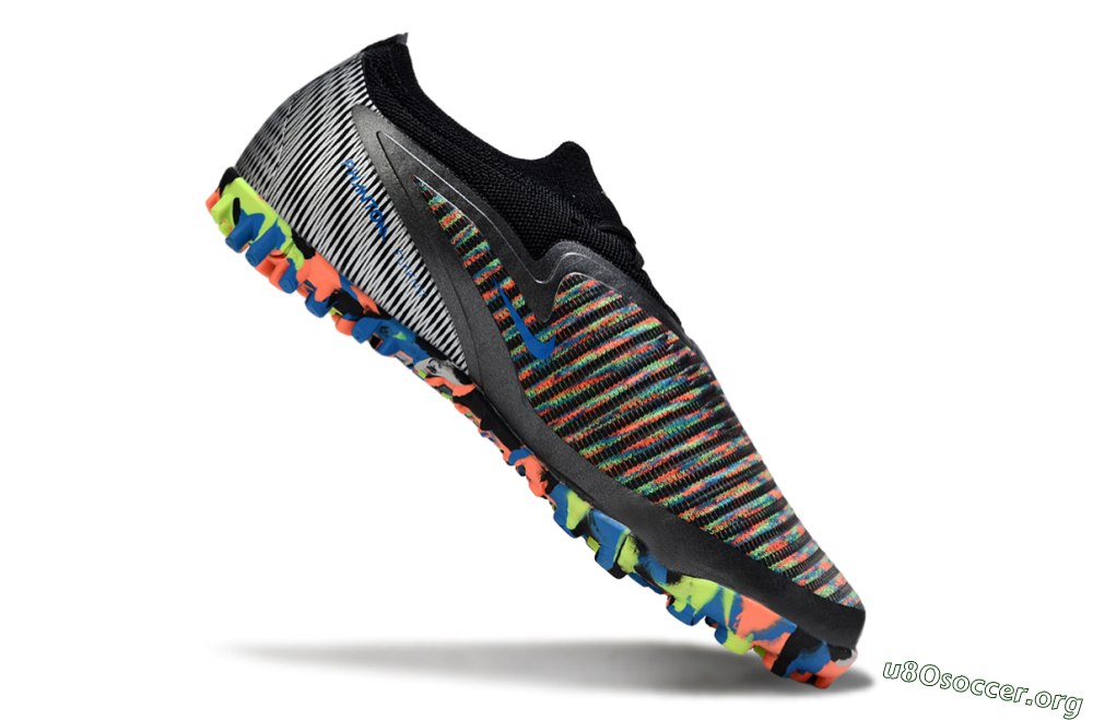 Nike Phantom 6 Low Elite TF Football Shoes - Black/Vibrant Neon/Graphic Multicolor 4
