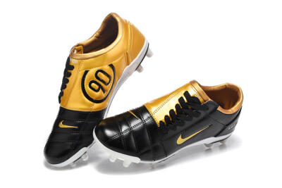 Nike Total 90 III FG Football Boots - Black/Gold Metallic/White