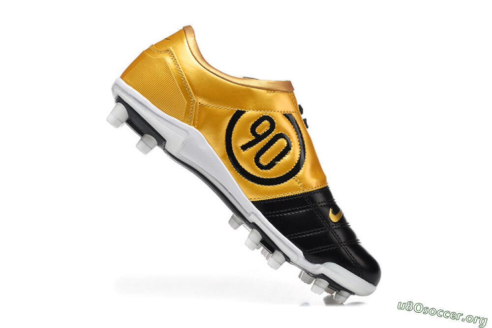 Nike Total 90 III FG Football Boots - Black/Gold Metallic/White 6