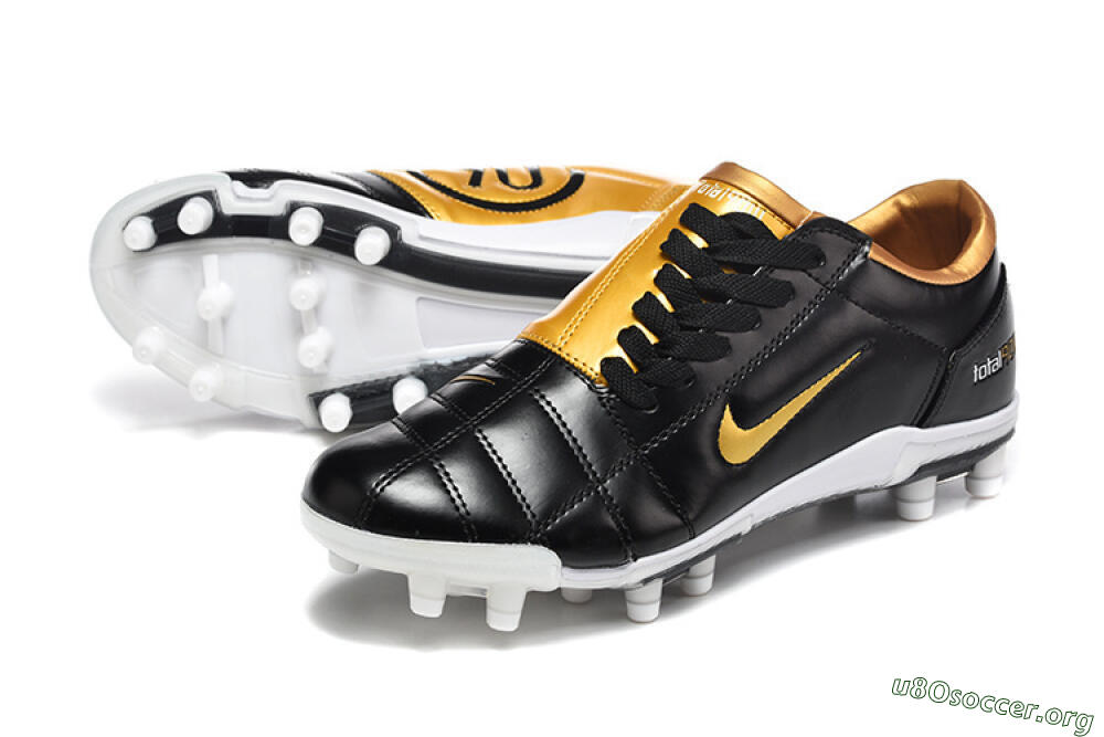 Nike Total 90 III FG Football Boots - Black/Gold Metallic/White 3
