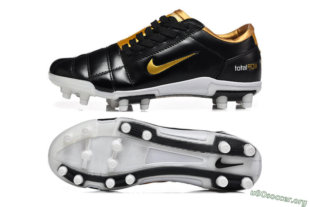 Nike Total 90 III FG Football Boots - Black/Gold Metallic/White 1
