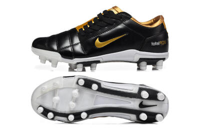 Nike Total 90 III FG Football Boots - Black/Gold Metallic/White