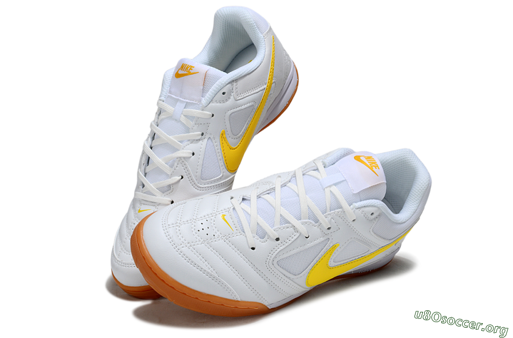 Supreme x Nike SB Gato IC Football Shoes - White/Solar Yellow/Copper Brown 0