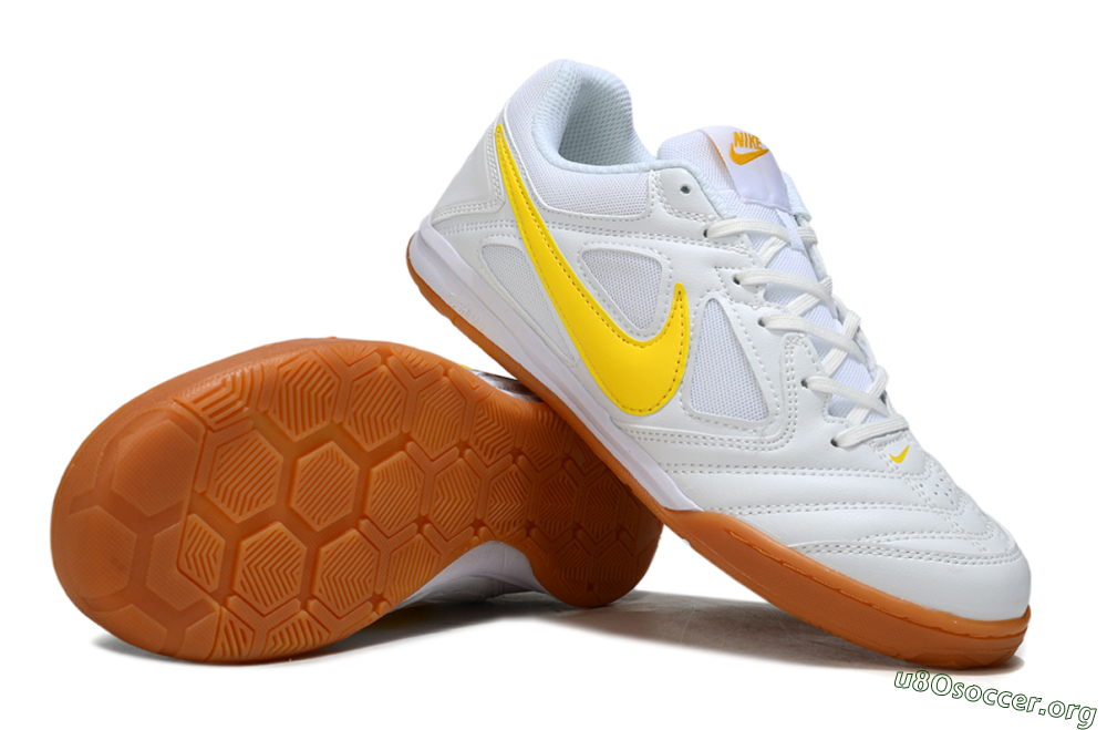 Supreme x Nike SB Gato IC Football Shoes - White/Solar Yellow/Copper Brown 1