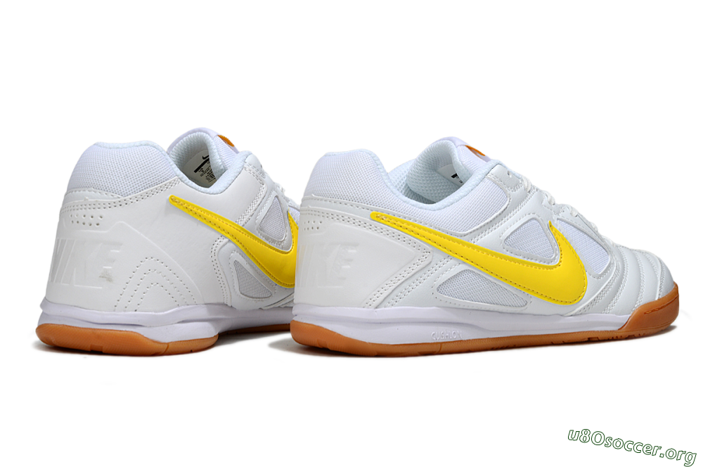 Supreme x Nike SB Gato IC Football Shoes - White/Solar Yellow/Copper Brown 6