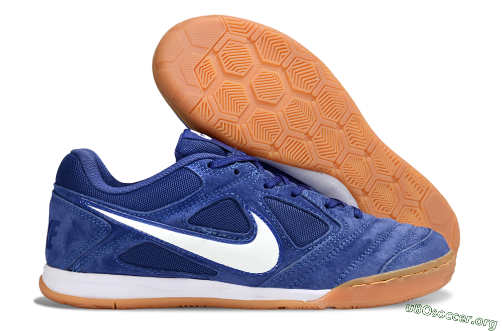 Supreme x Nike SB Gato IC Football Shoes - Blue/Royal Blue/Orange Peel 2