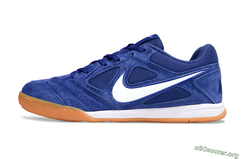 Supreme x Nike SB Gato IC Football Shoes - Blue/Royal Blue/Orange Peel 3