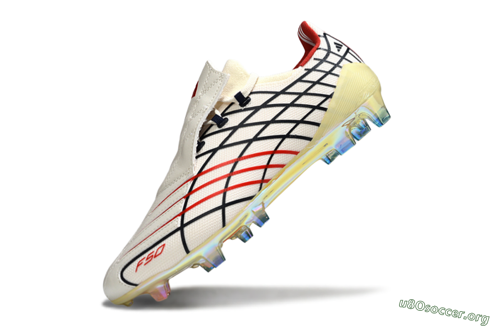 Adidas F50 Elite FG Football Boots - Cream/Fiery Red/Deep Black 5