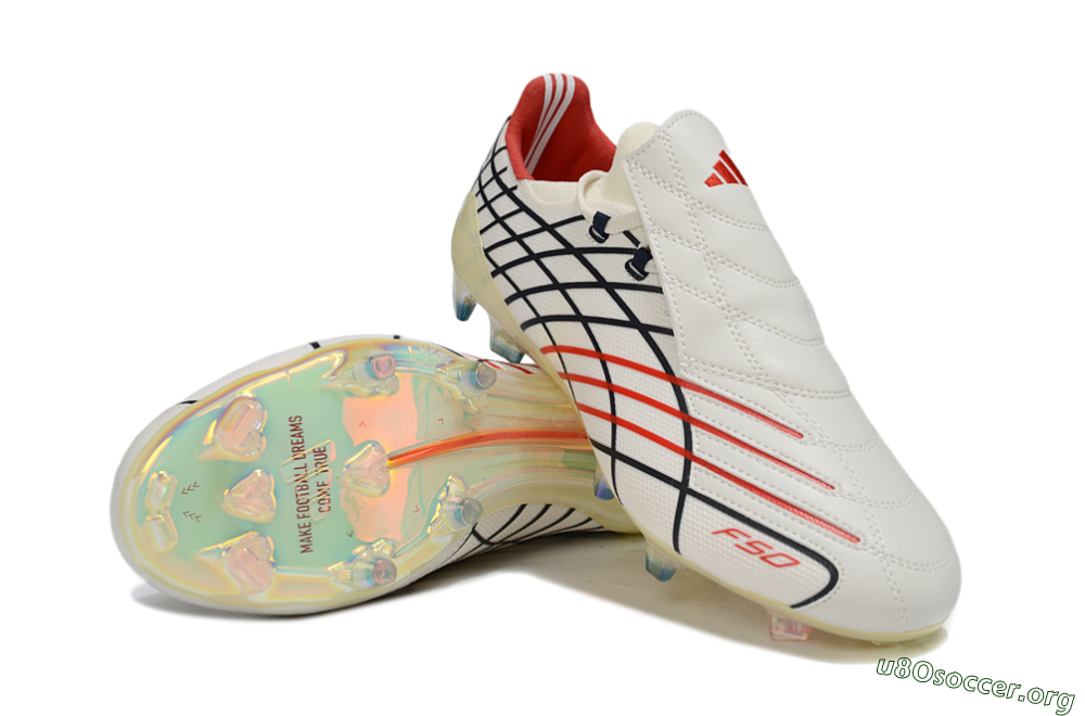 Adidas F50 Elite FG Football Boots - Cream/Fiery Red/Deep Black 0