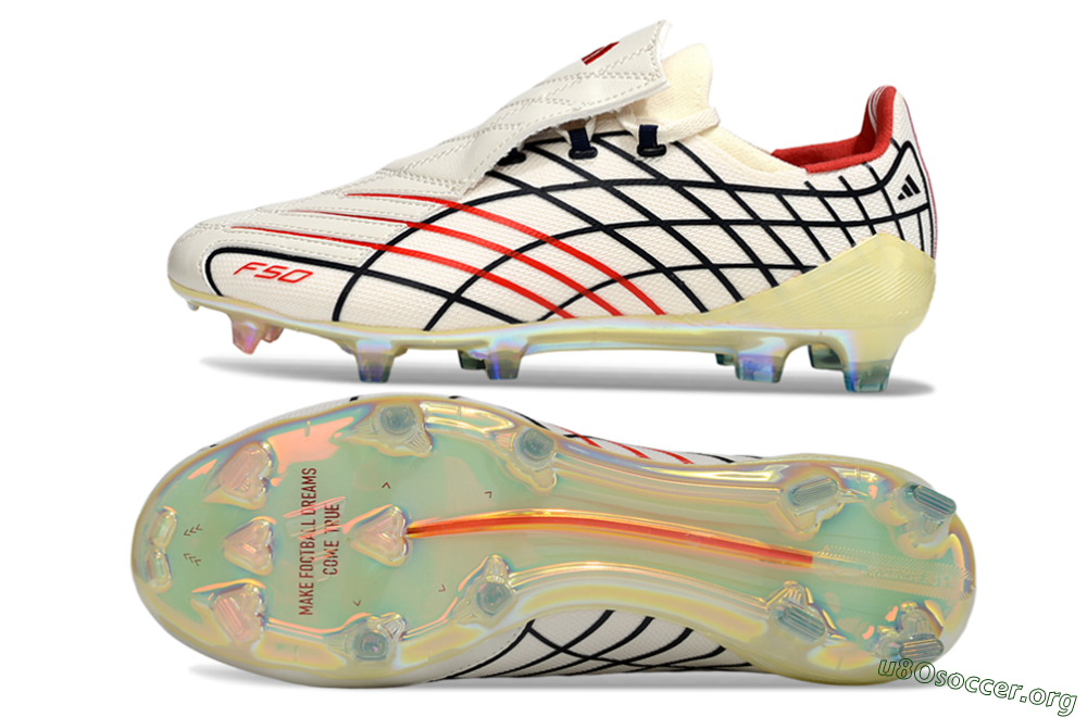 Adidas F50 Elite FG Football Boots - Cream/Fiery Red/Deep Black 1