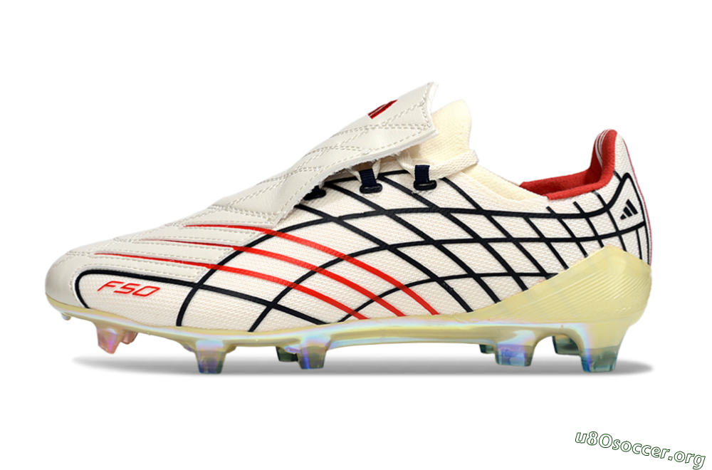 Adidas F50 Elite FG Football Boots - Cream/Fiery Red/Deep Black 3