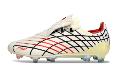 Adidas F50 Elite FG Football Boots - Cream/Fiery Red/Deep Black