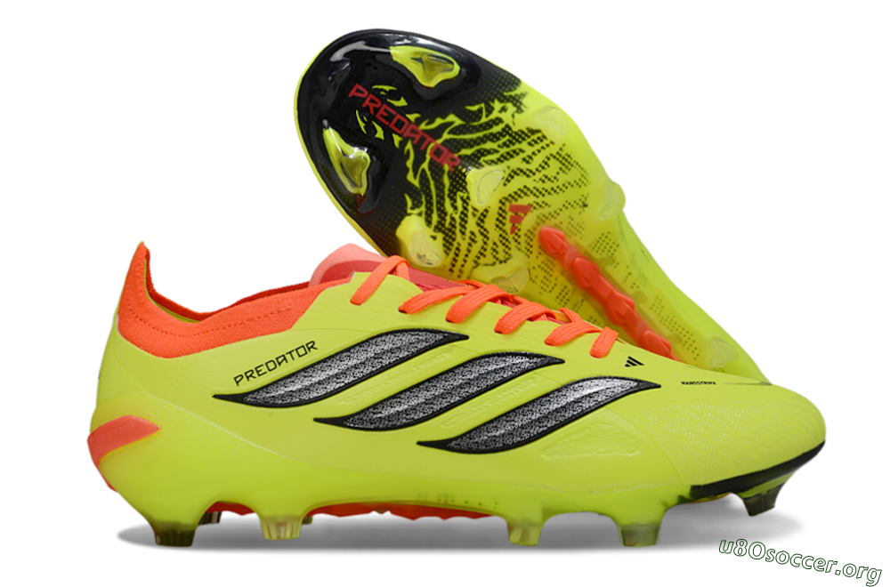 Adidas Predator 26 Elite FG Football Boots - Yellow/Fluorescent Yellow/Neon Orange 2