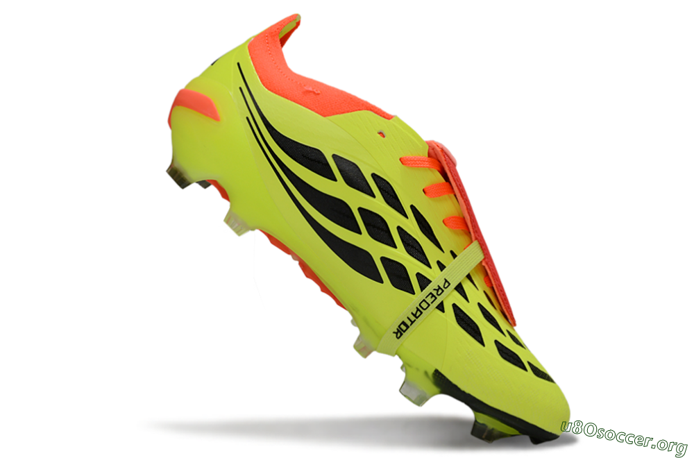 Adidas Predator 26 Elite Fold-Over Tongue FG Football Boots - Yellow/Vibrant Neon/Flaming Coral 4