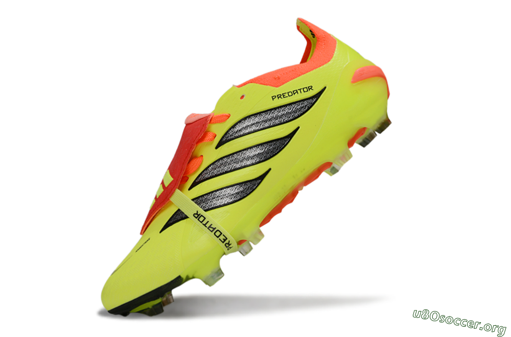 Adidas Predator 26 Elite Fold-Over Tongue FG Football Boots - Yellow/Vibrant Neon/Flaming Coral 5