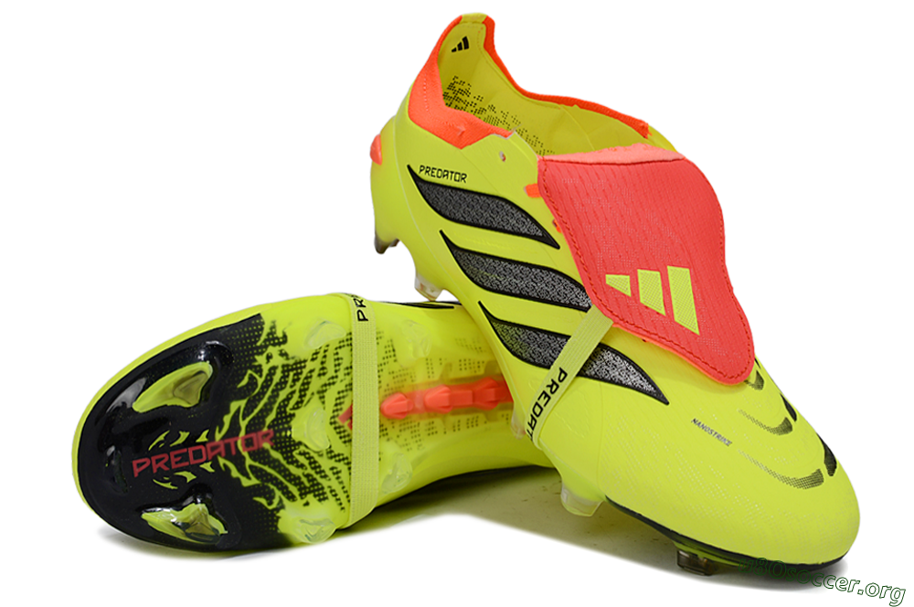 Adidas Predator 26 Elite Fold-Over Tongue FG Football Boots - Yellow/Vibrant Neon/Flaming Coral 0
