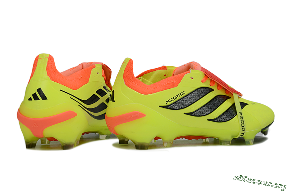 Adidas Predator 26 Elite Fold-Over Tongue FG Football Boots - Yellow/Vibrant Neon/Flaming Coral 6