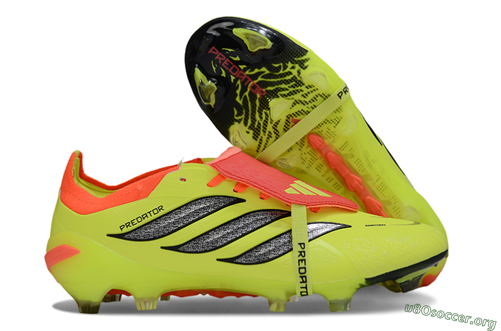 Adidas Predator 26 Elite Fold-Over Tongue FG Football Boots - Yellow/Vibrant Neon/Flaming Coral 2
