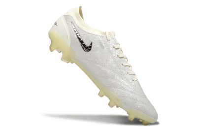 Nike Tiempo Legend 10 Elite FG Football Boots - White/Ivory/Metallic Silver