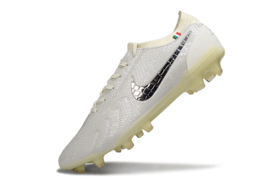 Nike Tiempo Legend 10 Elite FG Football Boots - White/Ivory/Metallic Silver