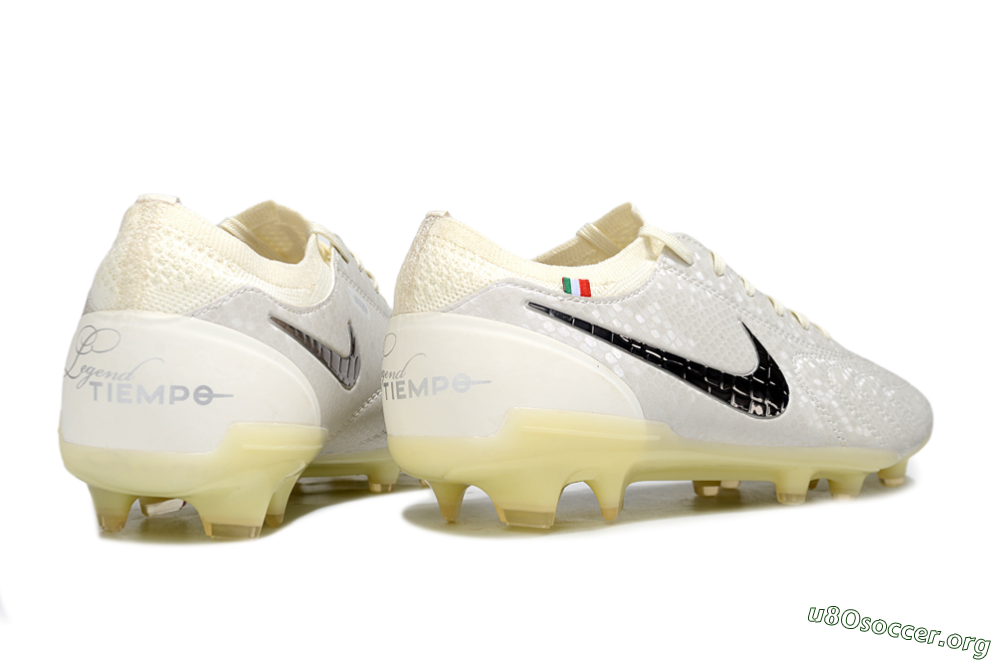 Nike Tiempo Legend 10 Elite FG Football Boots - White/Ivory/Metallic Silver 6