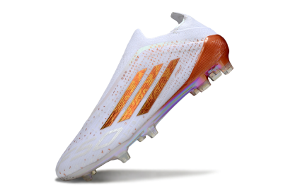 Adidas F50 Pro Laceless FG Football Boots - White/Amber Glow/Rose Gold