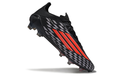 Adidas F50 Elite FG Football Boots - Black/Fiery Red/Charcoal Gray