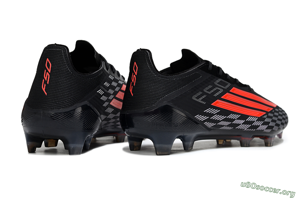 Adidas F50 Elite FG Football Boots - Black/Fiery Red/Charcoal Gray 6