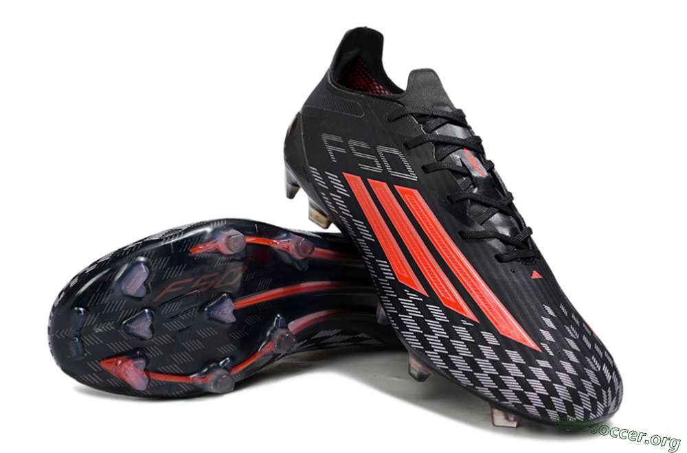 Adidas F50 Elite FG Football Boots - Black/Fiery Red/Charcoal Gray 0