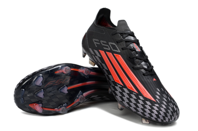Adidas F50 Elite FG Football Boots - Black/Fiery Red/Charcoal Gray