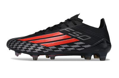 Adidas F50 Elite FG Football Boots - Black/Fiery Red/Charcoal Gray