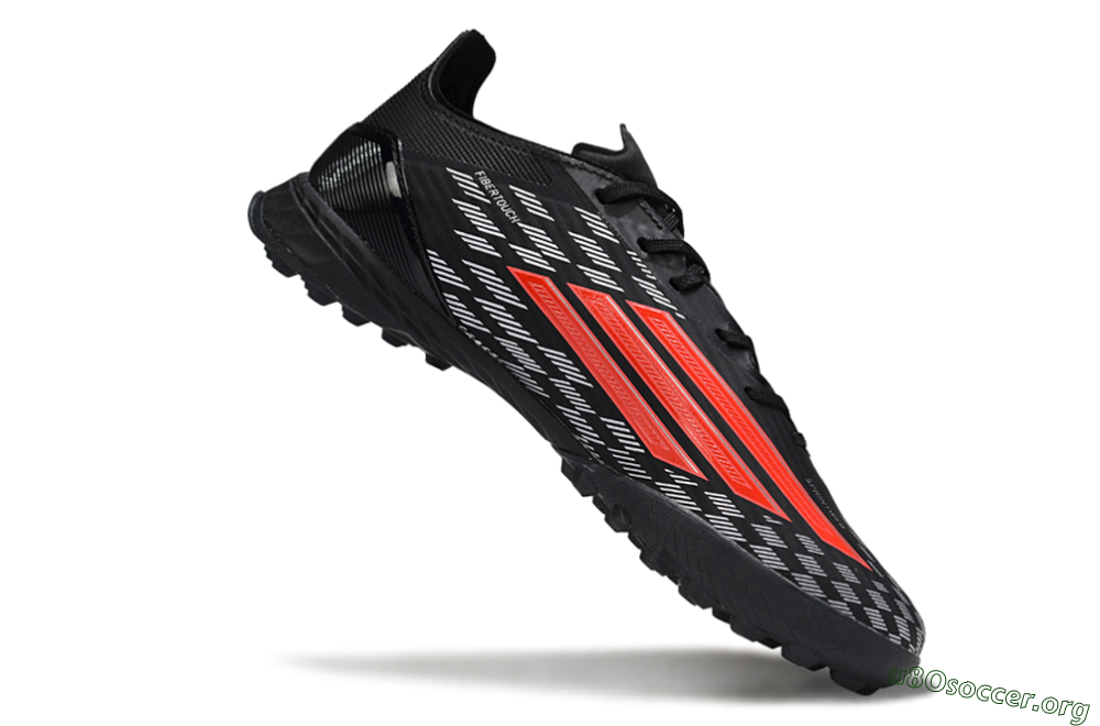 Adidas F50 Pro TF Football Shoes - Black/Fiery Red/Steel Grey 4