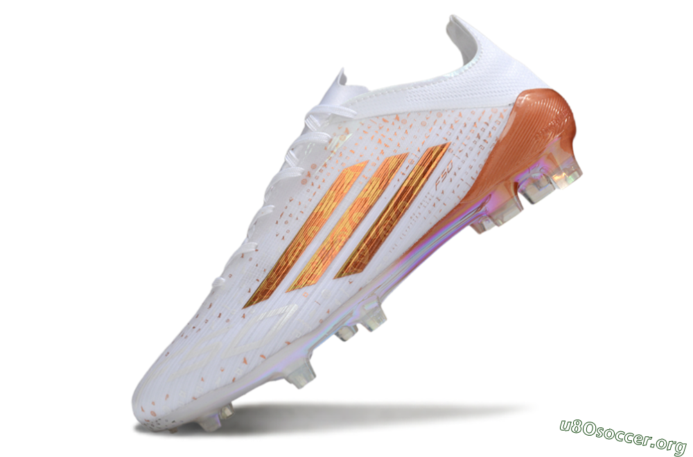 Adidas F50 Pro FG Football Boots - White/Pearl White/Flame Orange 5