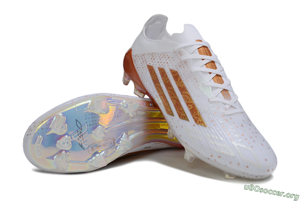 Adidas F50 Pro FG Football Boots - White/Pearl White/Flame Orange 0