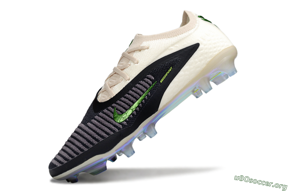 Nike Phantom 6 Low Elite FG Football Boots - Black/Electric Green/Champagne 5